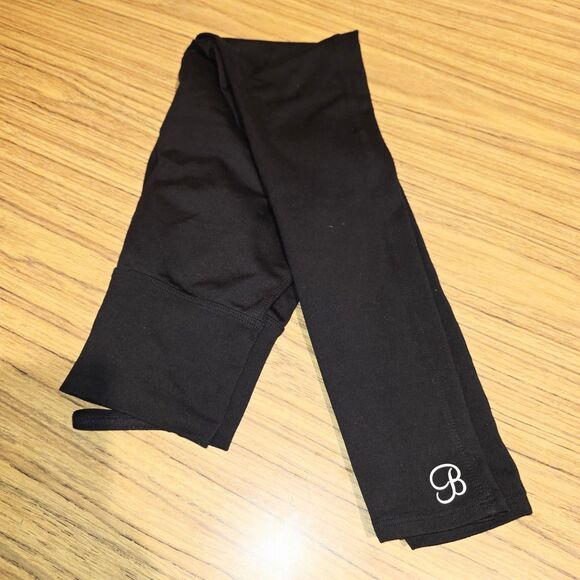 BOMBSHELL "SEXY BACK" SPORTSWEAR Sz XS Black Logo Workout Athletic Leggings - Picture 3 of 5